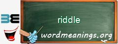 WordMeaning blackboard for riddle